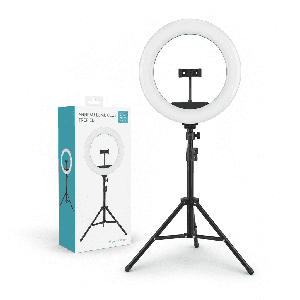 Anneau Lumineux Selfie 26cm Trépied