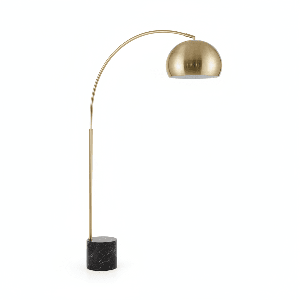 Lampadaire Arc Design Laiton