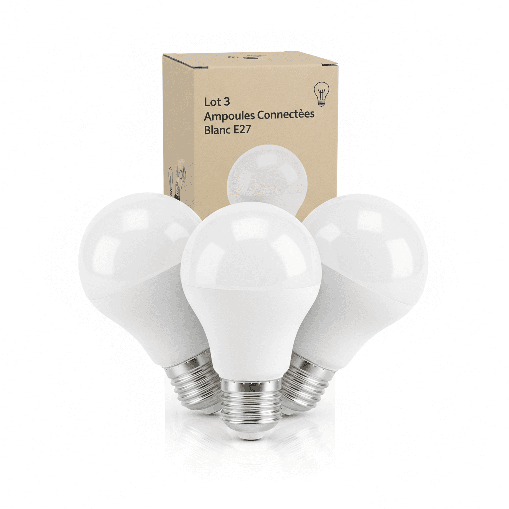 Lot 3 Ampoules Connectées Blanc E27
