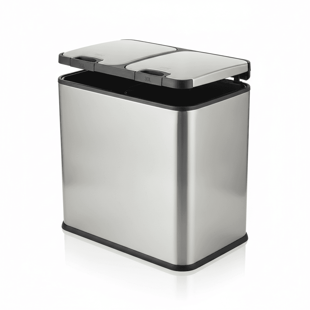 Poubelle Tri Sélectif 2 Bacs 30L