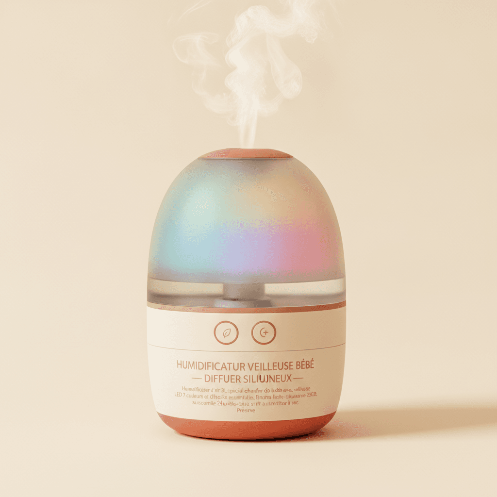 Humidificateur Veilleuse Bébé — Diffuseur Silencieux